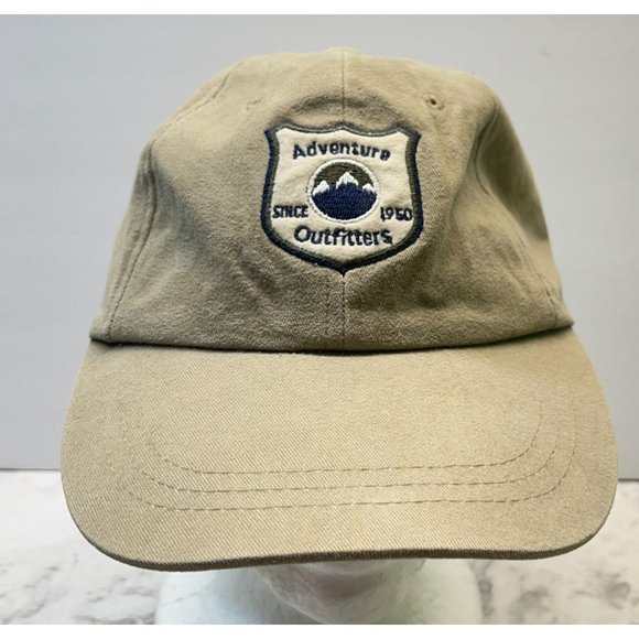 Adventure Outfitters Strapback Hat Tan Mountain Logo Since 1950 - Picture 9 of 9